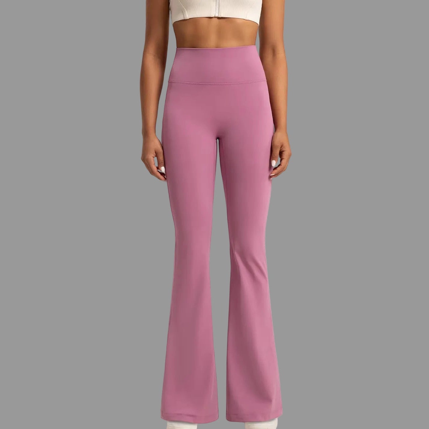 High-End Yoga Leggings Slim Yoga Pants High Waist Wide Leg Pants Bottoms Breathable Gym Casual Sports Bell Leggings Female