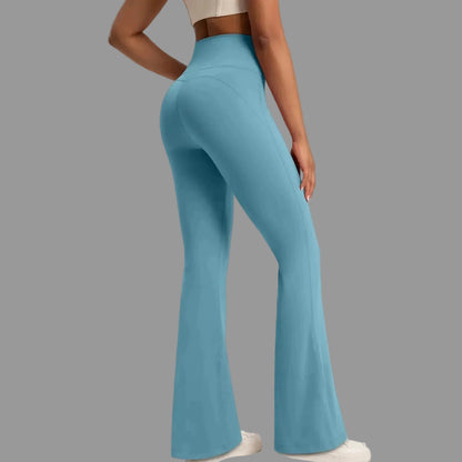 High-End Yoga Leggings Slim Yoga Pants High Waist Wide Leg Pants Bottoms Breathable Gym Casual Sports Bell Leggings Female