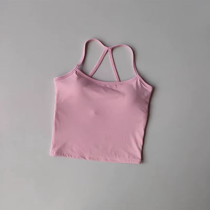 Women'S Cross Back Yoga Sports Bra Gym Tank Top Push-Up Workout Bra Fitness Vest Comfortable 'Naked Feeling'Gym Bra Fitness Wear